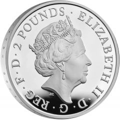 2 Pounds - Elizabeth II Seymour Panther, Silver Proof
