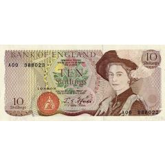 10 Shillings - Elizabeth II Series D; Sir Walter Raleigh, Unissued