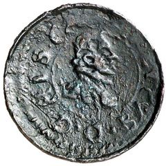 Denier - Philip III Olot,shield of Olot