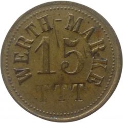 15 Pfennig Werth-Marke, Countermarked `TTT`
