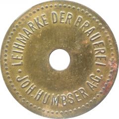 1/2 Liter Leihmarke Joh. Humbser A. G., Fürth