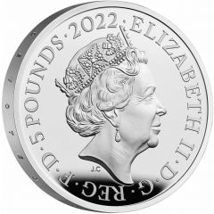 5 Pounds - Elizabeth II The Queen`s Reign, Charity and Patronage, Silver Proof