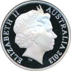 1 Dollar - Elizabeth II 4th Portrait - 2013 AFL Premiers - Silver Proof