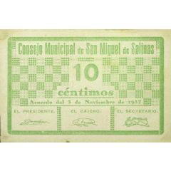 10 Céntimos San Miguel de Salinas