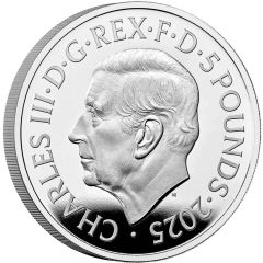 5 Pounds - Charles III Queen Elizabeth The Queen Mother, Silver Proof