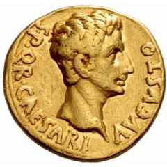 Aureus - Augustus VOT P SVSC PRO SALVT ET RED I O M SACR, Mars