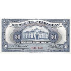 50 Pesos Fuertes Coat of Arms with Lion