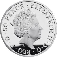 50 Pence - Elizabeth II 5th portrait, 1/4 oz Fine Silver