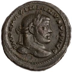 Nummus - Maximianus IMP C MAXIMIANVS P F AVG, GENIO POPVLI ROMANI, LON, Londinium