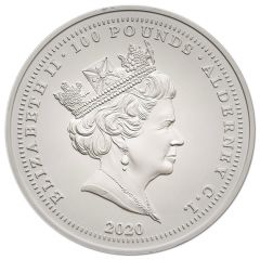 100 Pounds - Elizabeth II Three Graces, Silver 1kg