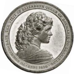 Medalet Royal Visit to Llandudno, white metal