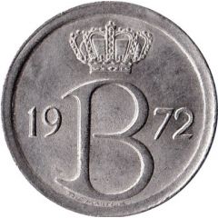 25 Centimes - Baudouin I Dutch text