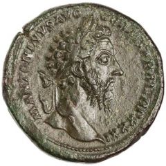 Sestertius - Marcus Aurelius LIBERALITAS AVG VII IMP VIII COS III P P S C, Liberalitas