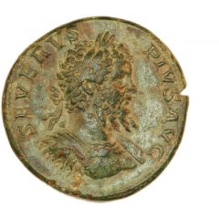 Sestertius - Septimius Severus P M TR P XIIII COS III P P S C