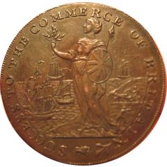 1/2 Penny Lincolnshire - Spalding / T. Jennings