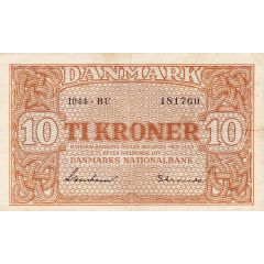 10 Kroner `Matadorsedler` Substitution notes, type 1