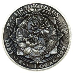 Bullion - Yin-Yang Lotus Antiqued