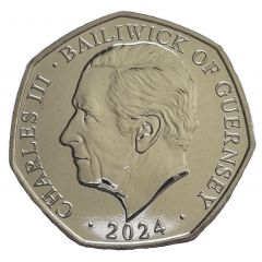 50 Pence - Charles III Madeleine, Coloured