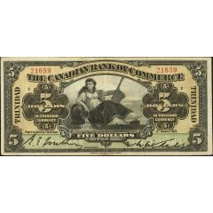5 Dollars Canadian Bank of Commerce