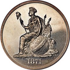 1 Dollar `1871 Dollar` Pattern, silver