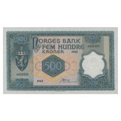 500 Kroner - Haakon VII Government in exile, exchangenote