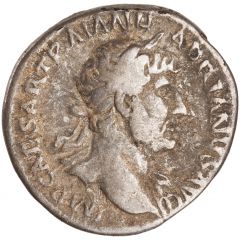 Denarius - Hadrian P M TR P COS III SAL AVG, Salus