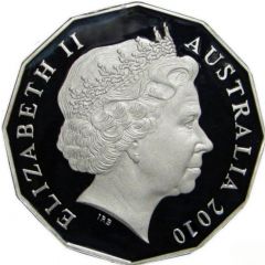 50 Cents - Elizabeth II 4th Portrait - Melbourne Cup 150 Years