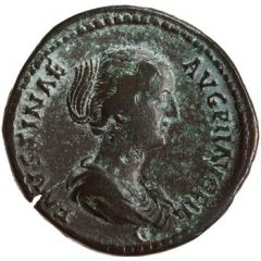 Sestertius - Faustina the Younger VENVS S C, Venus