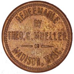 2 1/2 Cent - Theo. G. Mueller Madison, Wisconsin