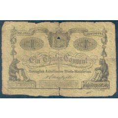 1 Thaler Courant Herzoglich Anhaltisches Staats-Ministerium