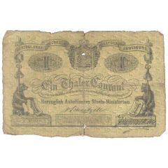 1 Thaler Courant Herzoglich Anhaltisches Staats-Ministerium