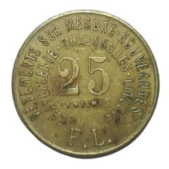 25 Centimes remboursable en marchandises F.L.