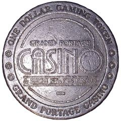 1 Dollar Gaming Token - Grand Portage Casino Grand Portage, Minnesota