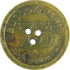 75 centimes à consommer - Bussoz - Paris [75] ronde à trois trous