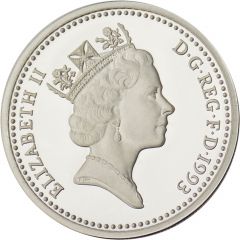 1 Pound - Elizabeth II Royal Arms, Silver Piedfort
