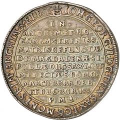 1 Thaler - John George II Death