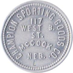 25 Cents - Champion Sporting Goods Company McCook, Nebraska