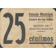 25 Céntimos Cuart de les Valls