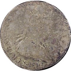8 Reales - Fernando VII Zacatecas - Royalist Coinage