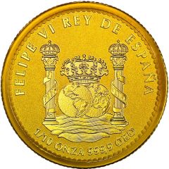 15 Euro Cents - Philip VI Spanish imperial eagle - Gold Bullion Coin