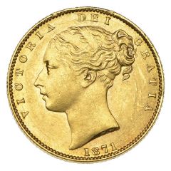 1 Sovereign - Victoria 1st portrait, Shield