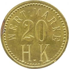 20 Pfennig Wert-Marke, Countermarked `H.K.`
