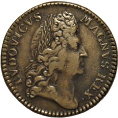 Jeton - Louis XIV - Extraordinaire des guerres, `Manvs Vnica Torqvet`