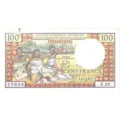 100 Francs / 20 Ariary