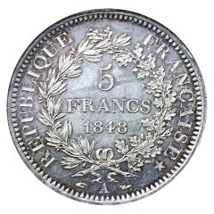 5 Francs Hercule, 2nd republic