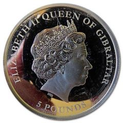 5 Pounds - Elizabeth II Barbary Ape, Platinum