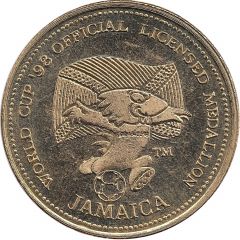 Official Licensed Medallion - France 98 World Cup Jamaica