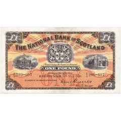 1 Pound National Bank of Scotland