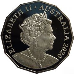 50 Cents - Elizabeth II 6th Portrait - Possum Magic - Coloured - Proof