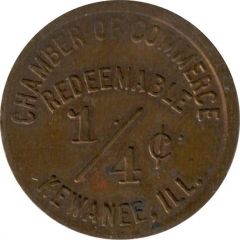 1/4 Cent - Kewanee Chamber of Commerce Kewanee, Illinois